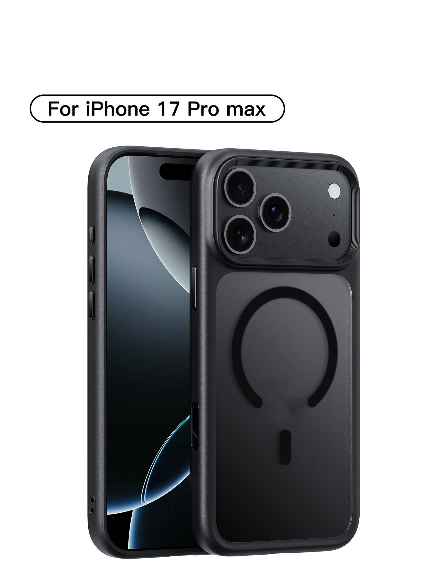 Applicable To 17 ProMax Phone Case Skin Feeling Frosted Transparent Magnetic Drop-resistant Protective Cover