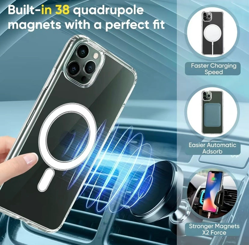MagSafe Magnetic Shockproof Military Case for iPhone 15