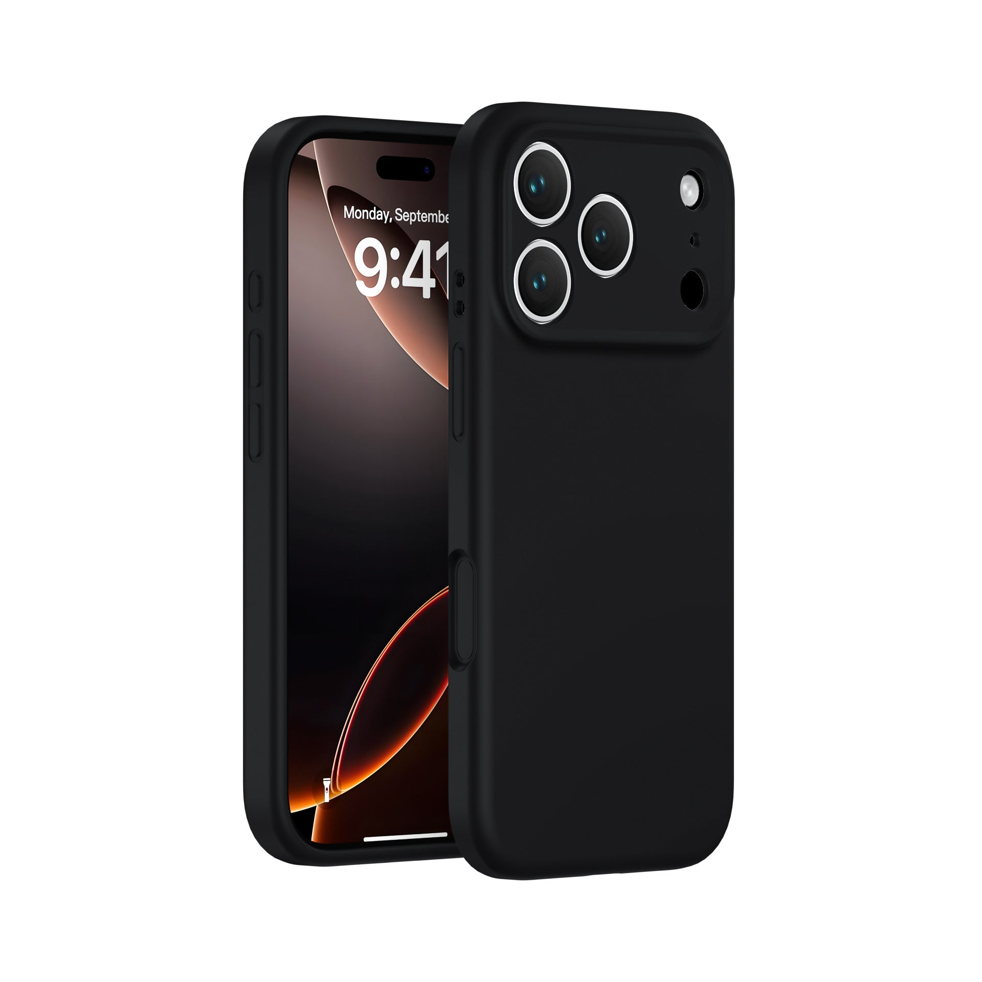 Simple Solid Color Liquid Silicone Phone Case
