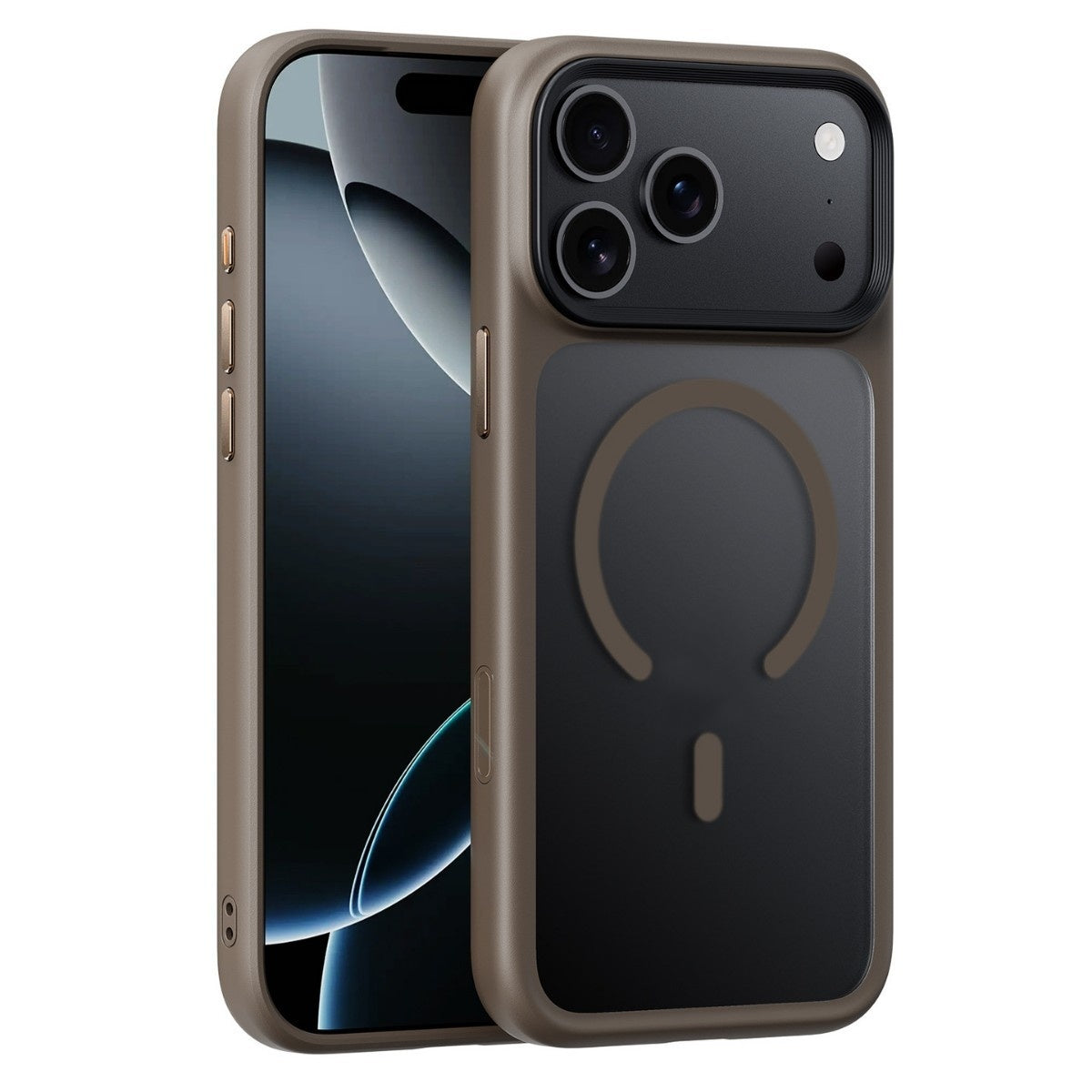 Applicable To 17 ProMax Phone Case Skin Feeling Frosted Transparent Magnetic Drop-resistant Protective Cover