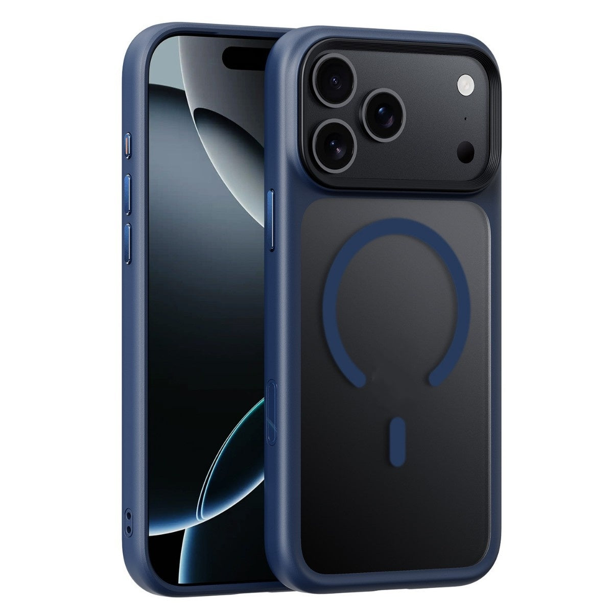 Applicable To 17 ProMax Phone Case Skin Feeling Frosted Transparent Magnetic Drop-resistant Protective Cover